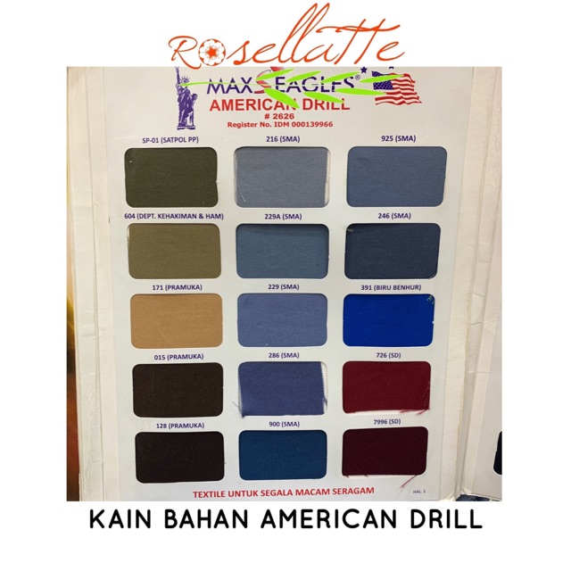 Kain Bahan American Drill Shopee Singapore