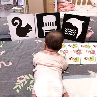 Newborn Baby Visual Stimulation Training Card Early Learning Educational Toys Montessori Black & White & Color Visual Flash Card