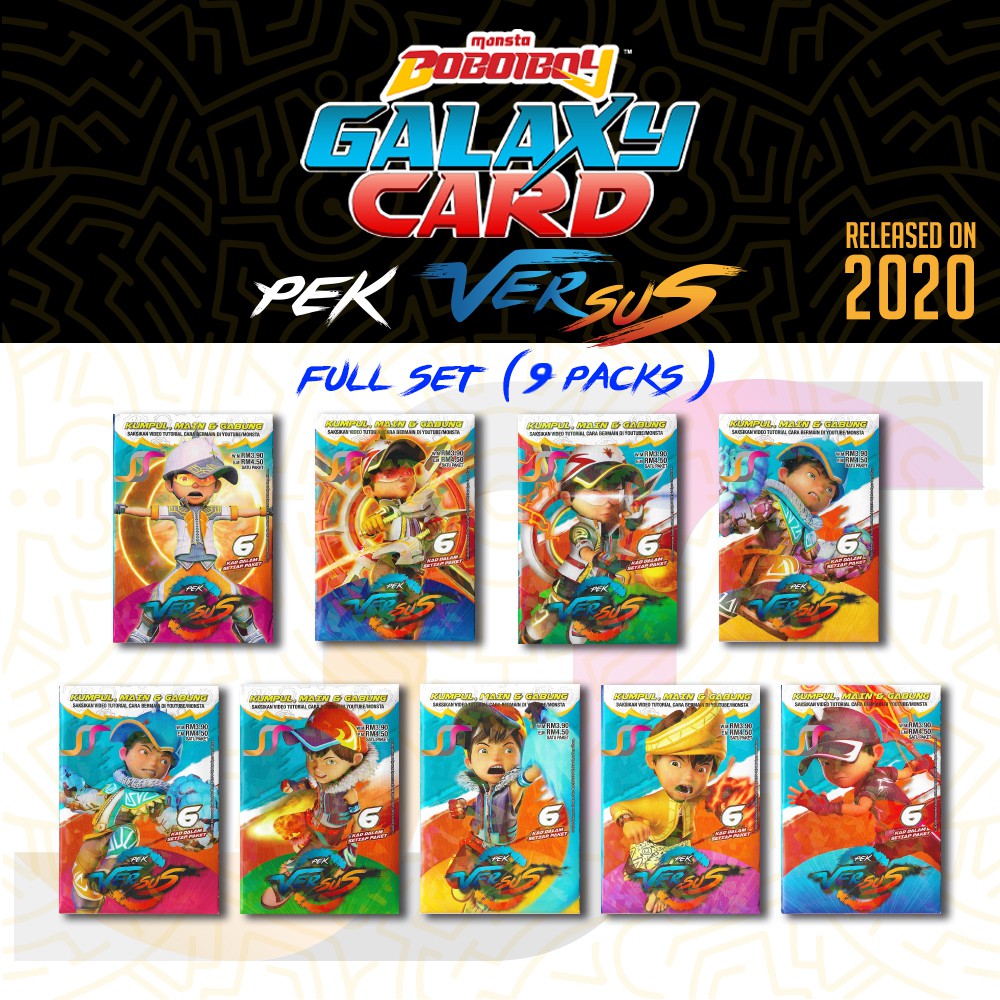 Boboiboy Galaxy Card Kad Pek Versus Full Set Boboiboy Movie 2 Shopee Singapore