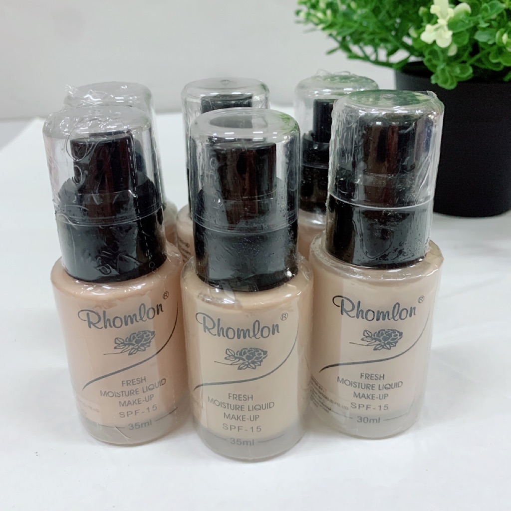 Rhomlon Fresh Moisture Liquid Make Up Foundation 30 Ml With Spf 15 Shopee Singapore