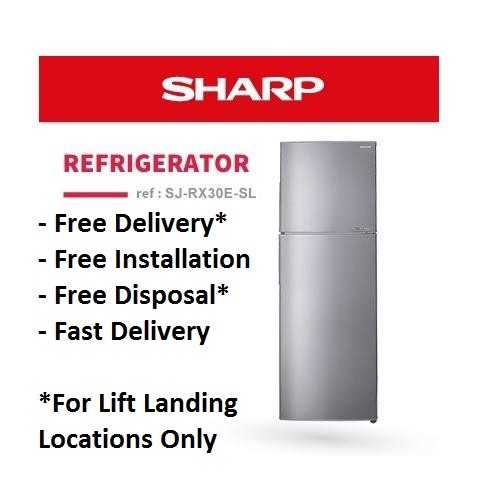 SHARP SJ-RX30E-SL2 224L 2 DOOR REFRIGERATOR | Shopee Singapore