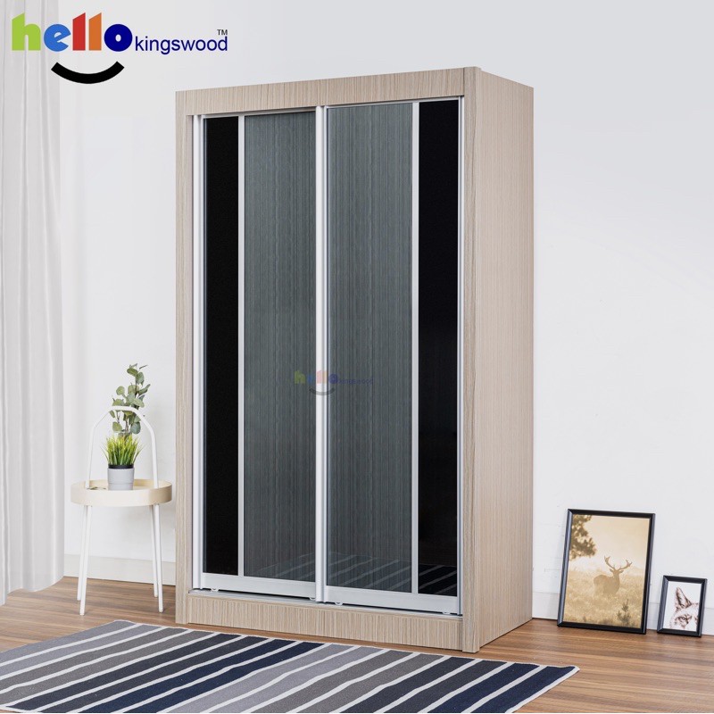 [Kingswood] Megan Sliding Door Wardrobe, Solid Plywood, 12 Months
