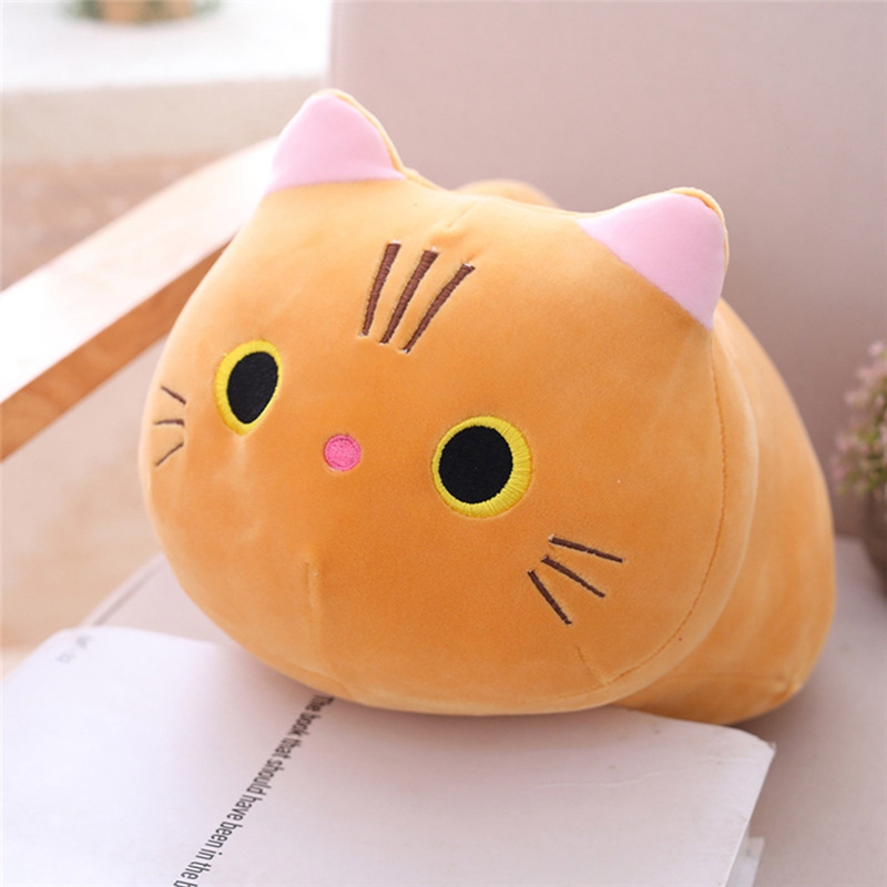 TTTK Long Cartoon Cat Plush Pillow Stuffed Animal Kitten Pillow Cute Plush Doll Toy Gift for Kids Girlfriend 
