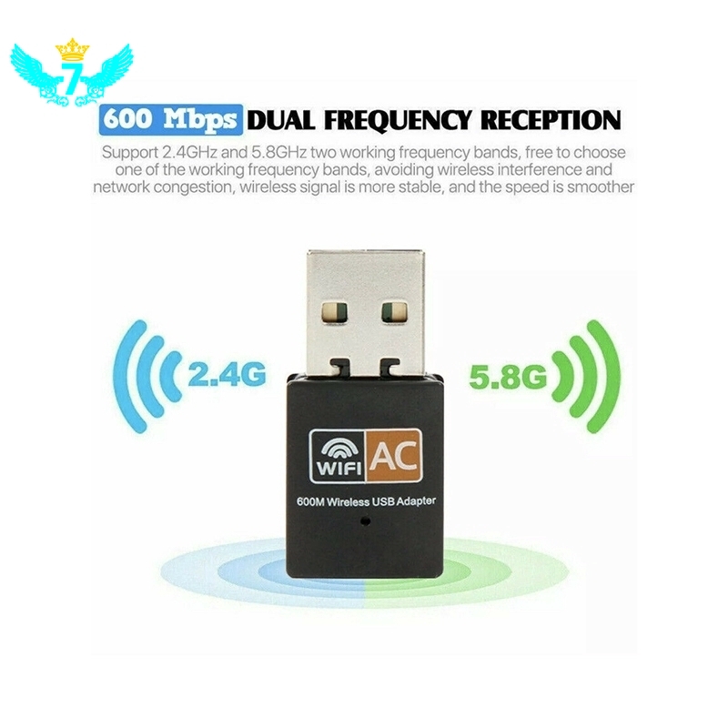 600 Mbps 2.4-5ghz USB Dual Band Wireless Adapter WiFi