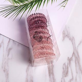 9pcs Plastic Hair Ties Spiral Hair Ties No Crease Coil Hair Tie