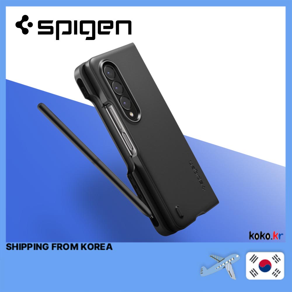 SPIGEN Galaxy Z Fold 4 Case Thin Fit P, S pen storage, Galaxy Z Fold 4 Cover with FREEBIES