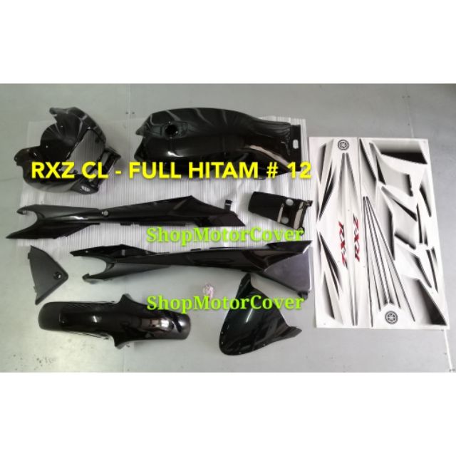 Yamaha Rxz Catalyzer Body Cover Set Hitam Skala With Sticker 12 Hld Made In Malaysia Shopee Singapore