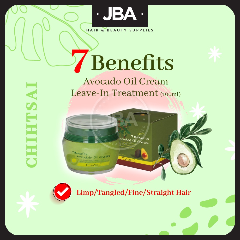 Chihtsai 7 Benefits Avocado Oil Cream 100ml (Leave in) Shopee Singapore