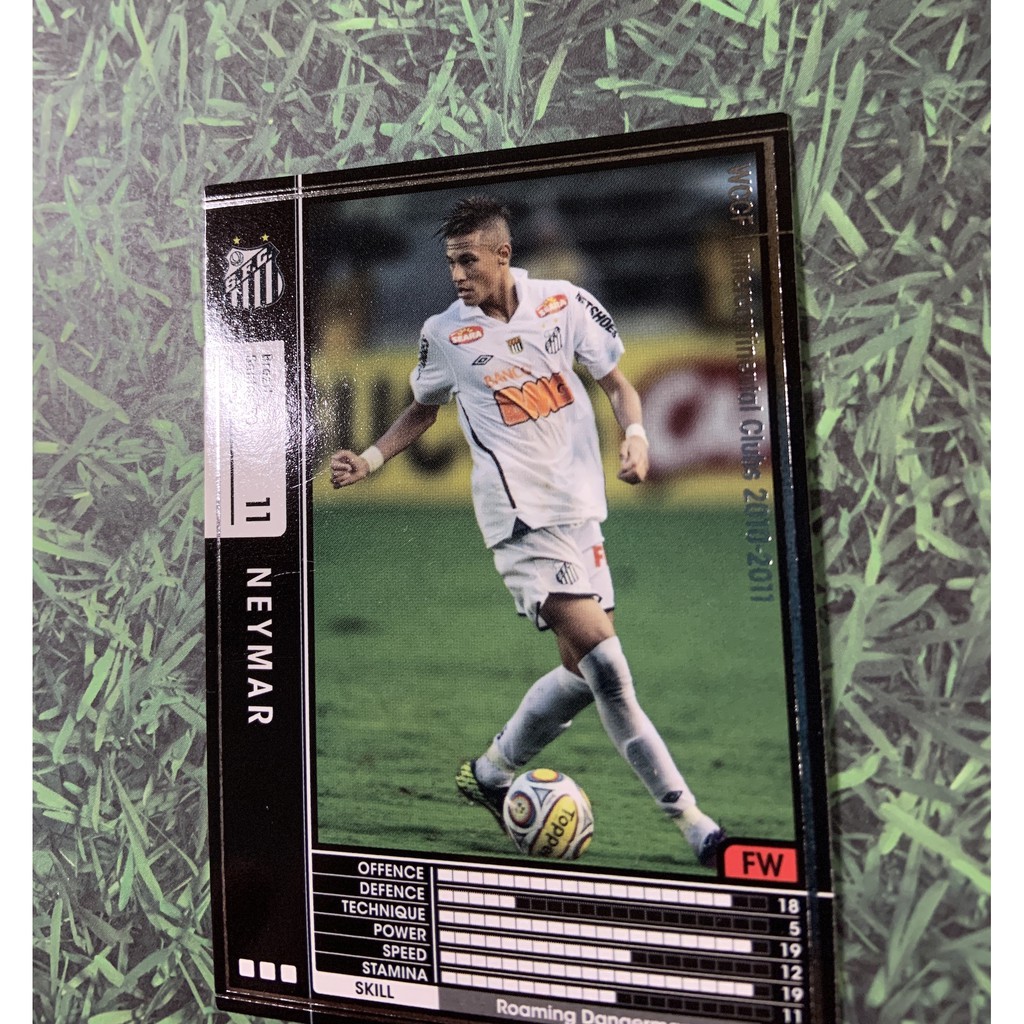 Panini Wccf Neymar Jr 10 11 Rookie Card Black Card Sticker Fc Santos Fc Barcelona Rc Paris Shopee Singapore