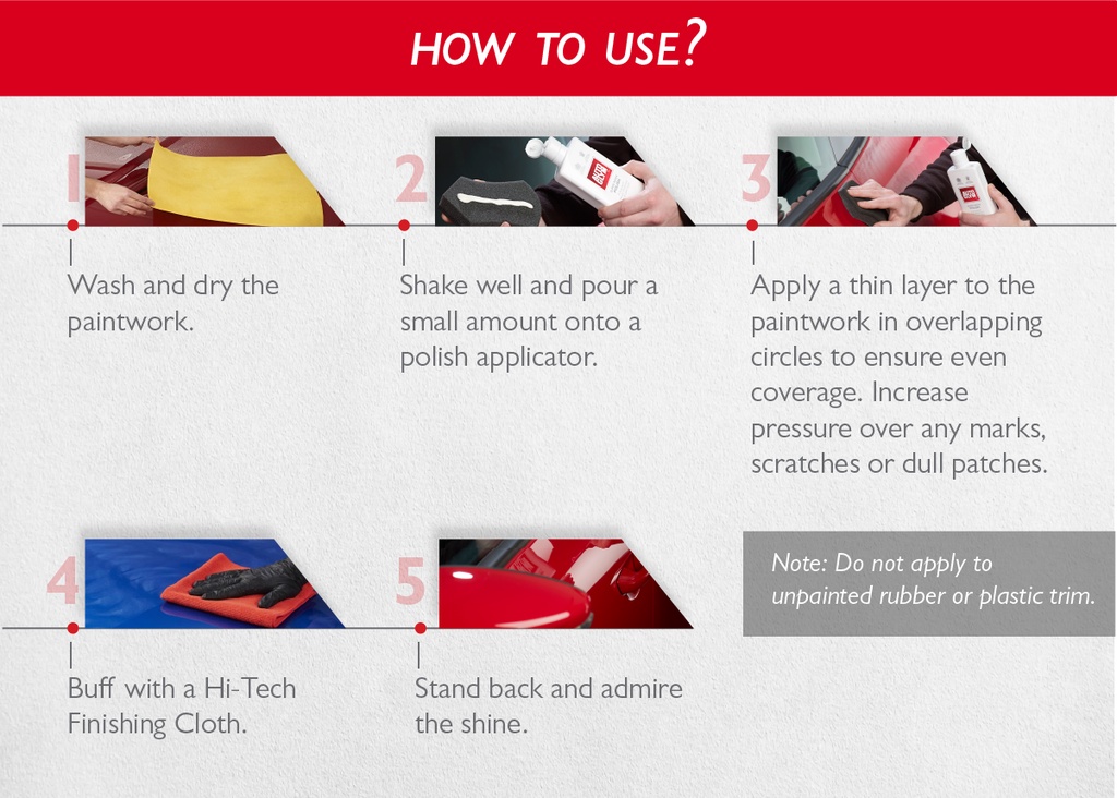 Autoglym Super Resin Polish Remove minor scuffs and scratches and to