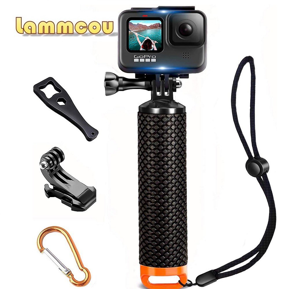 TELESIN Waterproof Floating Foam Wrist Strap for Digital and Action Cameras Orange & Green 2 Pack 