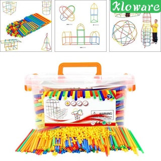 [KLOWARE] 300 Piece Straws and Connectors Construction Building Toy Kids Fort Building