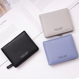 Image of HT613 Carina recommended Forever Young Simple and stylish Ultra-thin Wallet Women Short Purse Two fold student wallet