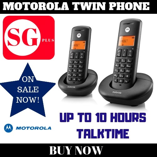 Motorola Twin Cordless Phone E202 Shopee Singapore