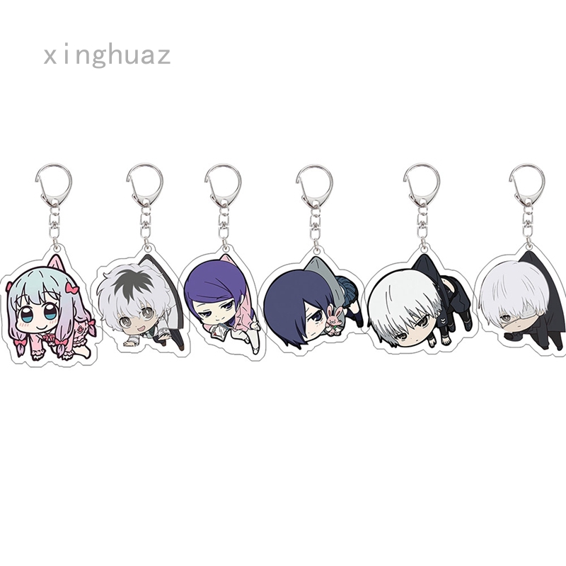 6 Styles Acrylic Keychain Anime Tokyo Ghoul Kaneki Ken Kirishima Touka