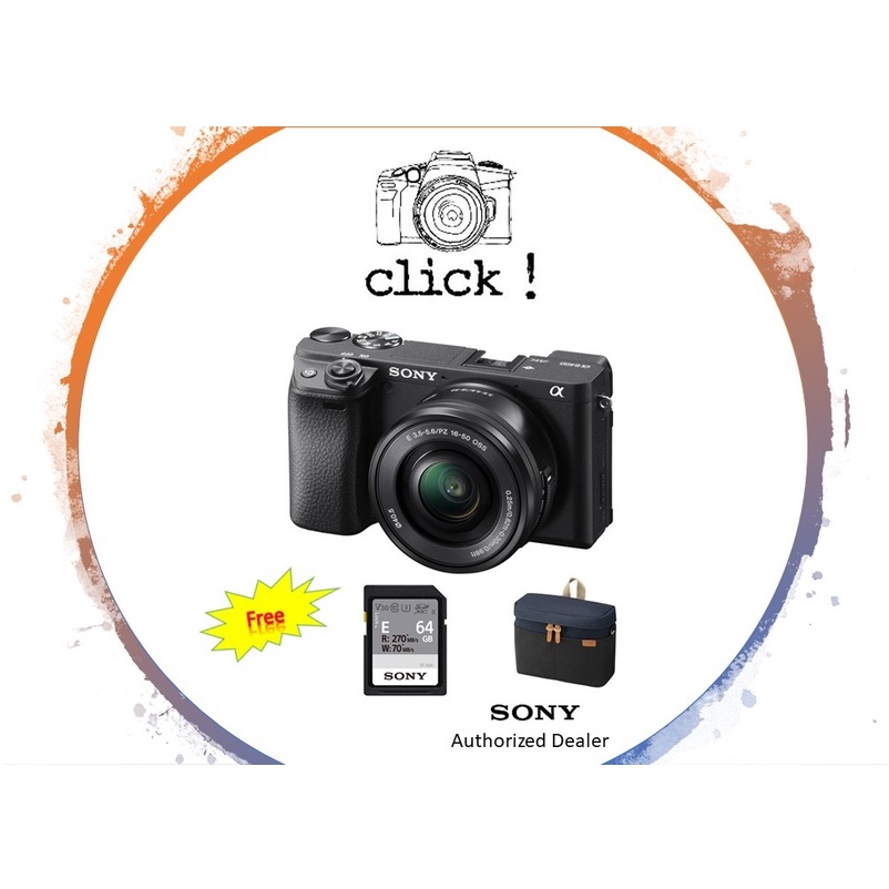 SONY ALPHA ILCE6400L / A6400L WITH 1650MM LENS BLACK (Free 64GB + Sony Bag) Shopee Singapore