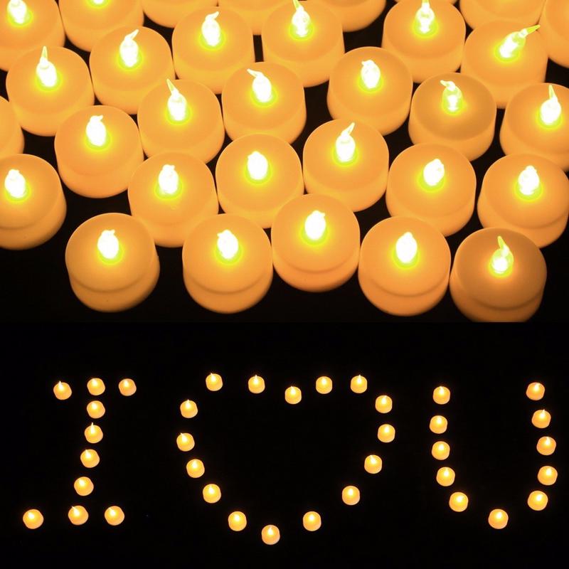 24pcs Flameless LED Tealight Tea Candles Wedding Light Romantic Candles Lights #1