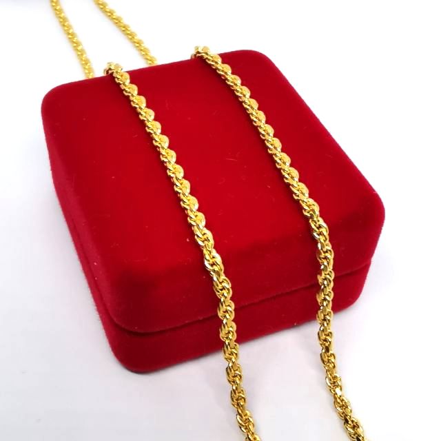 Rantai Panjang N27 N24 Kids Women Men Necklace Gold Plated Rantai Leher Wanita Lelaki Budak Emas Korea 镀金项链 Shopee Singapore