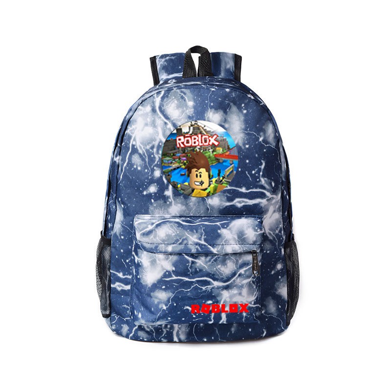 Game Roblox Peripheral School Bag Backpack Backpack Lattice Starry Lightning School Bag Student Rucksack Travel Bag Shopee Singapore - backpacking roblox hack marshmello