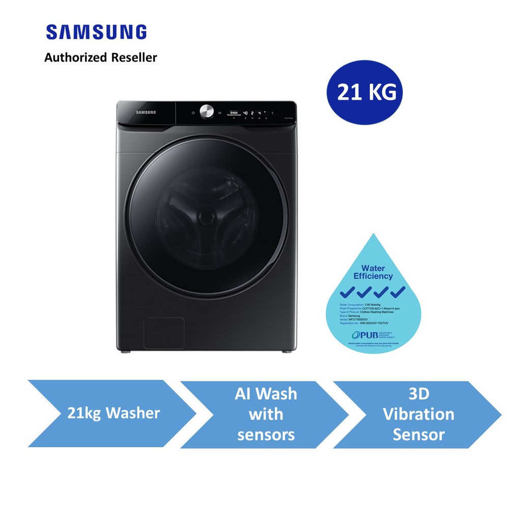 Samsung WF21T6500GV/SP Front Load 21kg Washer | Wash Load Sensing ...