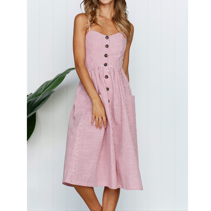 spaghetti strap midi dress
