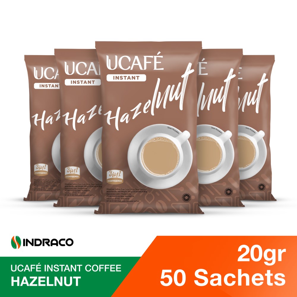 UCAFE Hazelnut 3in1 Instant Coffee (50 sachets) Shopee Singapore
