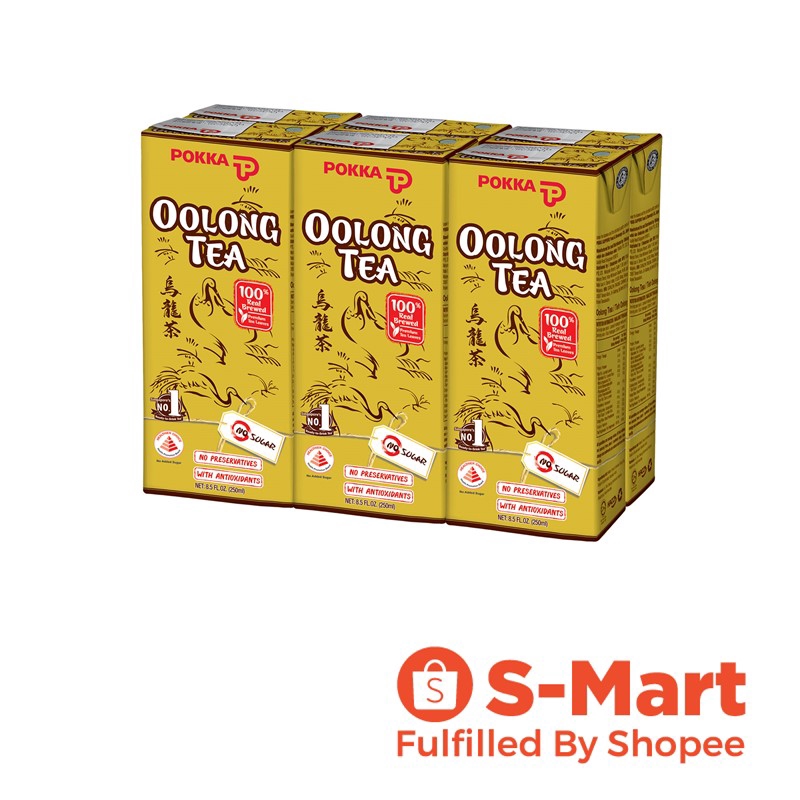 Pokka Oolong Tea (6 x 250ml) Shopee Singapore