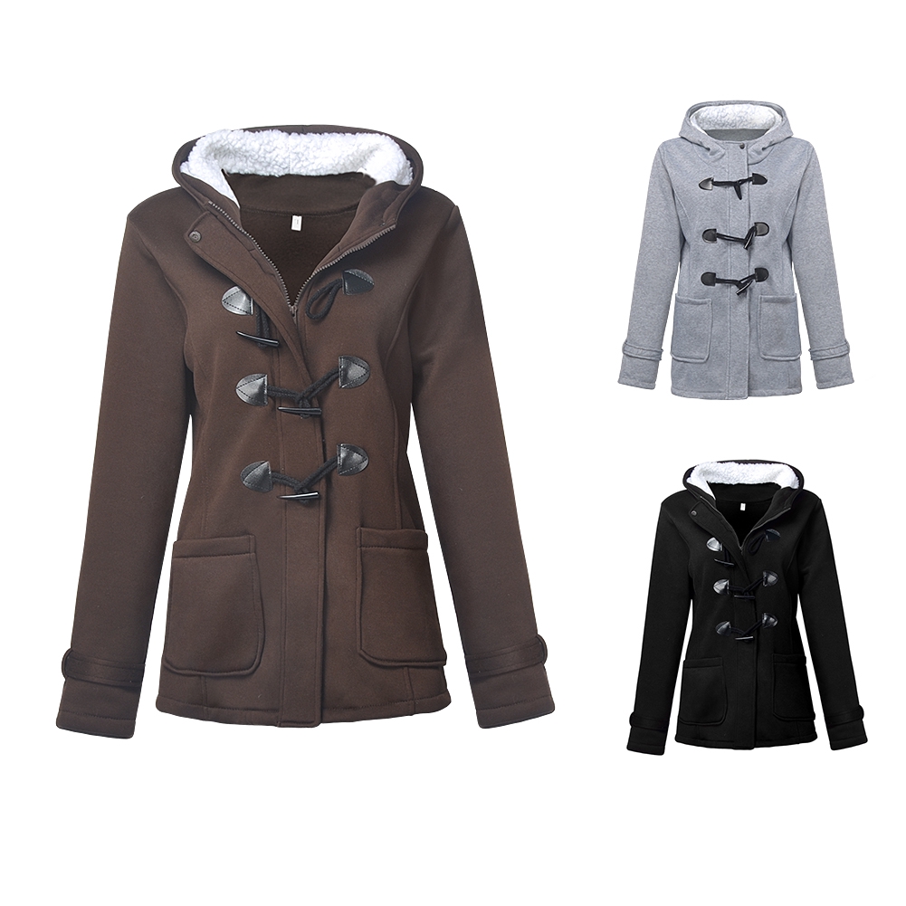 ladies warm coat with hood