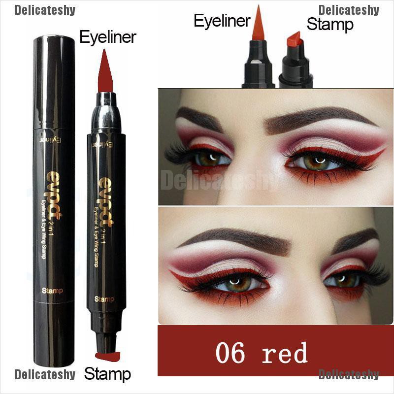 Ds Waterproof Winged Eyeliner Stamp Makeup Cosmetic Eye Liner Pencil Black Liquid Shopee Singapore