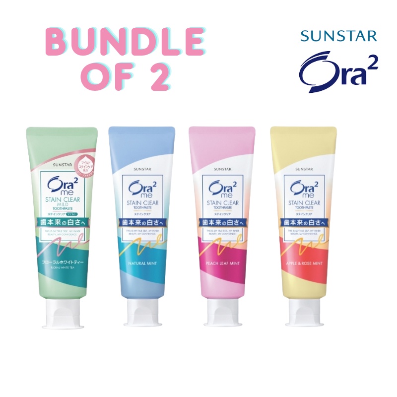 [Bundle of 2] Sunstar ORA2 Me Stain Clear Toothpaste[Aurigamart