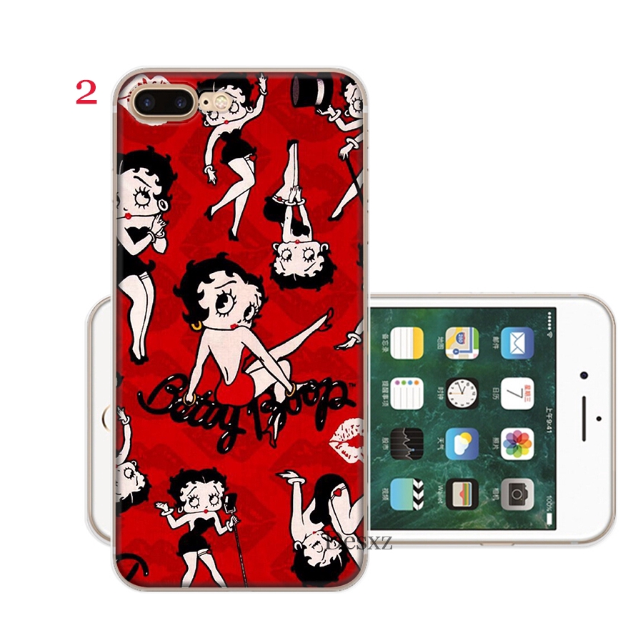 Phone Case Betty Boop Cartoon For Iphone 5 Se 6 6S 7 8 X Plus Cover |  Shopee Singapore