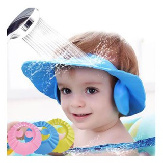 2 Pc Kids Children Shower Cap Waterproof Elastic Bath Hat Cleaning Hat Cute SG 