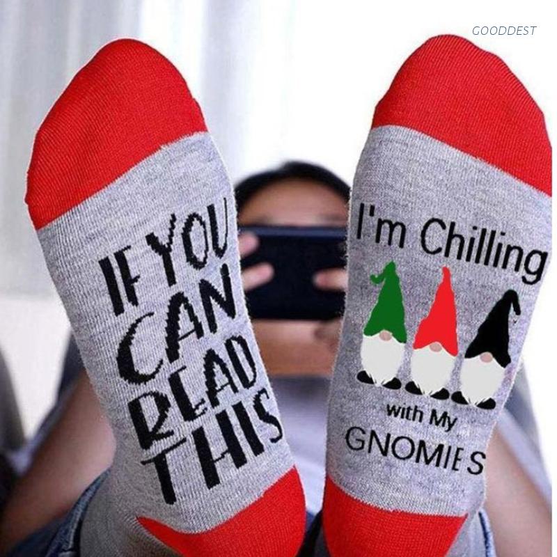 If You Can Read This Fine Unisex Letter Tube Christmas Middle Elastic Crew Socks 