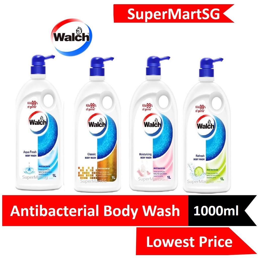 Walch Antibacterial Body Wash 1000ml Moisturizing / Refresh / Aqua ...