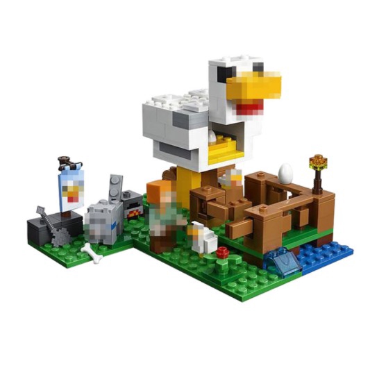 minecraft chicken farm lego