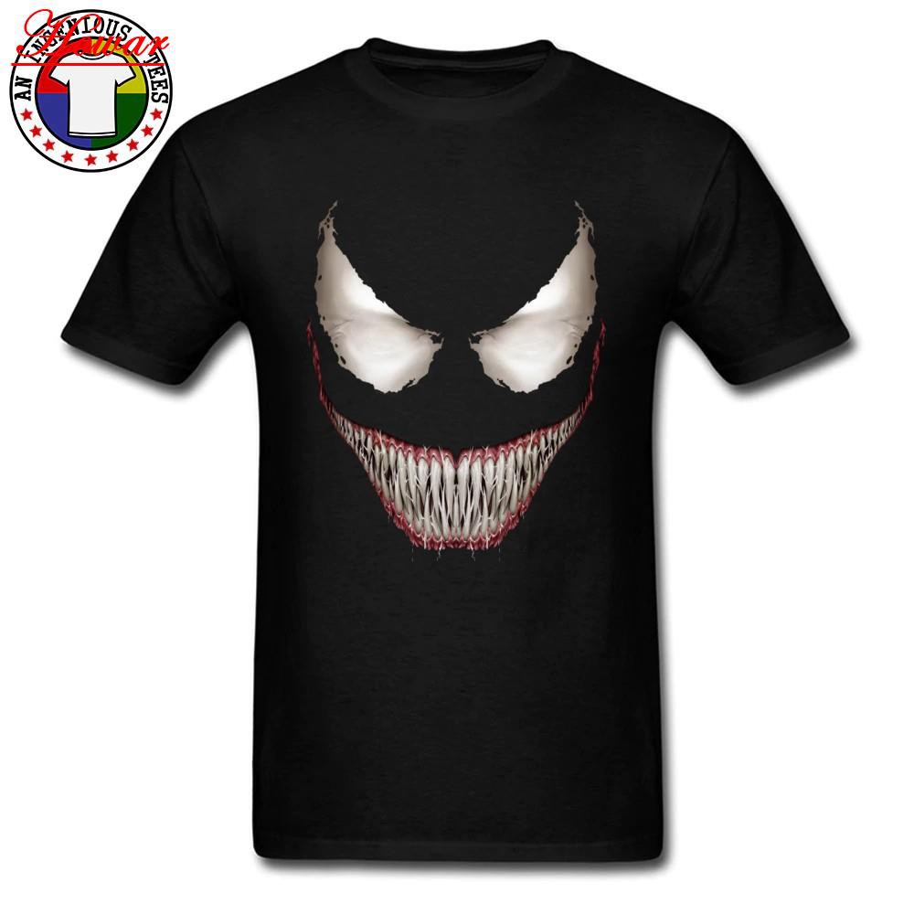 Mens T Shirts Relaxed Venom Tee Shirt Full Print Cool Marvel T Shirts Men Venom Face Superhero Tshirt Best Gift Sleeved - 