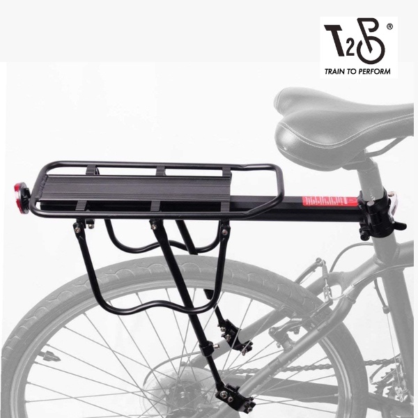 Dilwe Bicycle Cargo Rack Universal Adjustable 50 KG Load Bike Rear Rack with Reflector for Most Bike 