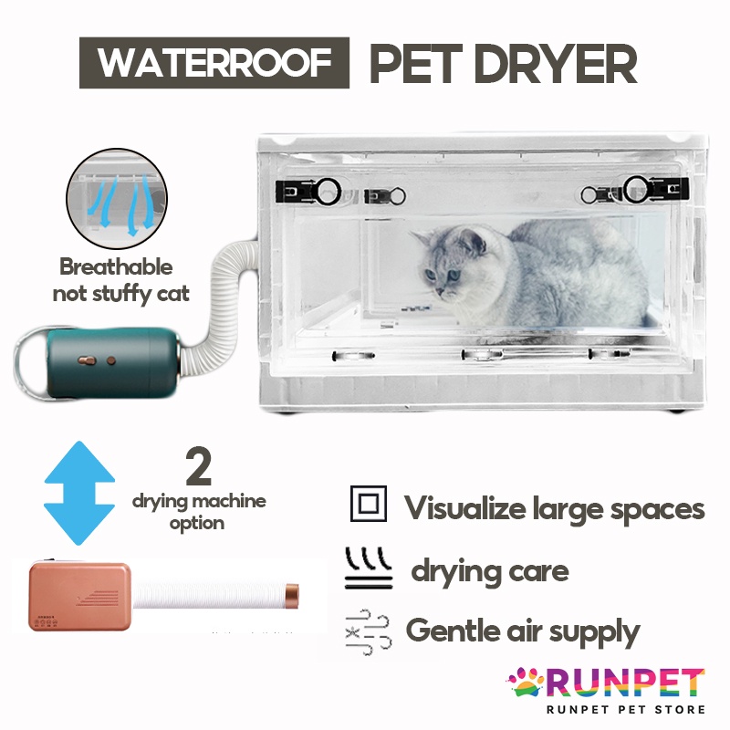 Pet Dryer Dog Cat Dryer Box Pet Blower Pet Hair&Fur Dryer Machine Fast