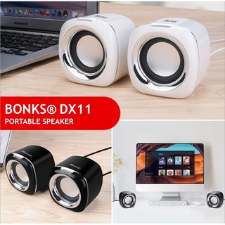 Bonks DX11 Mini Portable USB2.0 Subwoofer Small Speaker with 3.5mm Audio Plug and USB Power Plug for Desktop PC Laptop