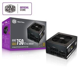 Cooler Master MWE 750 Gold V2 PSU, 80 Plus Gold, 90% Efficiency, DC-to-DC + LLC, Dual EPS Connectors, Fully Modular