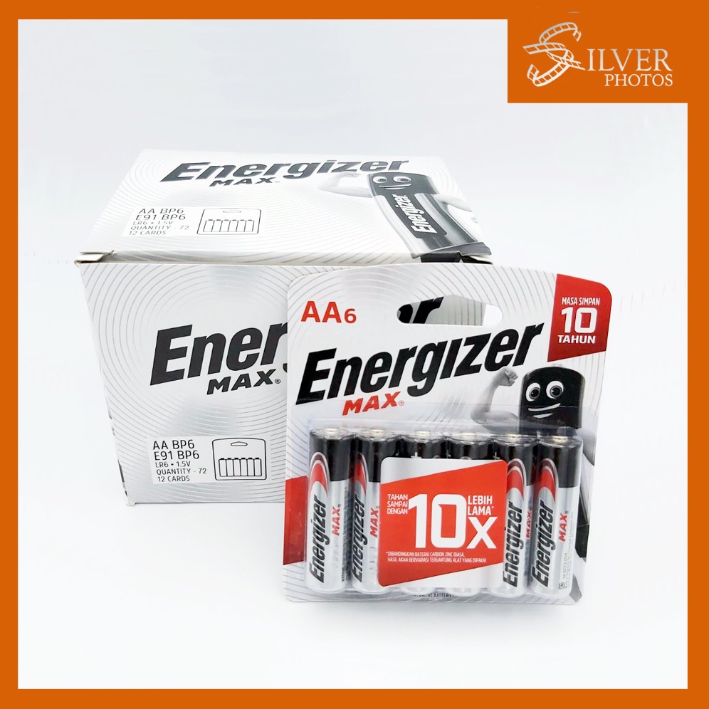 1 Box (72pcs) Energizer AA (2A)×6 / AAA (3A)×6 Max Alkaline Battery