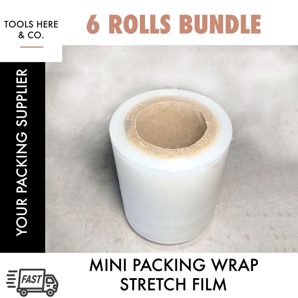 Packaging Shrink Wrap Mini (6 Rolls) 4"/100mm Stretch Film [Local SG