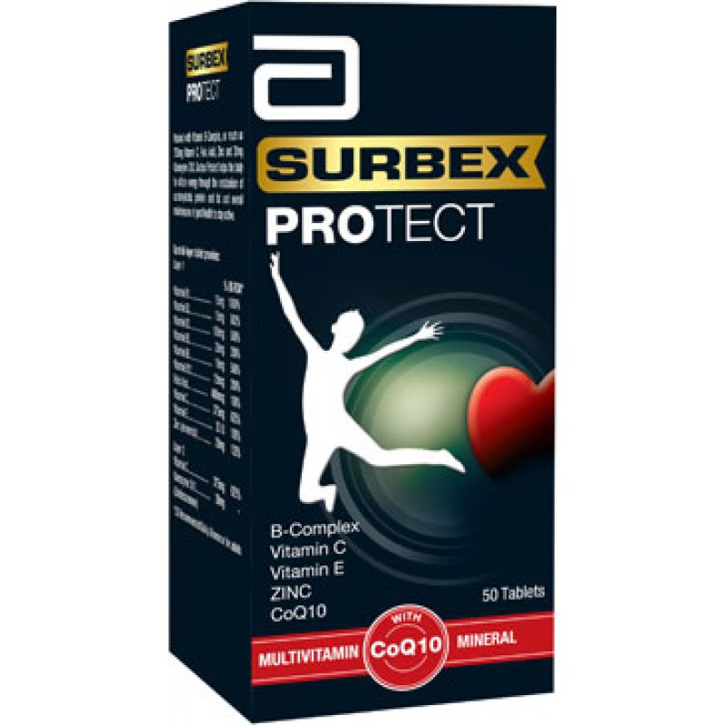 Abbott Surbex Protect CoQ10 50 tablets x 2 Boxes