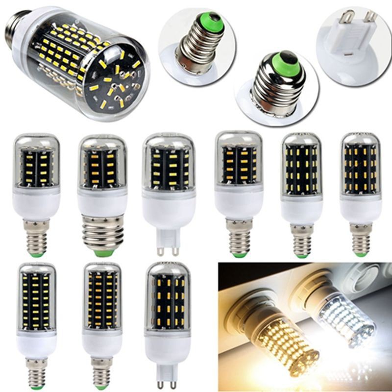 E27 4014smd Led Corn Bulb 12w 18w 25w 30w 35w Clair Lampe 110 2v Energy Saving Shopee Singapore