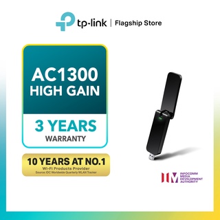TP-LINK Archer T4U AC1300 High Gain Dual Band MU-MIMO USB Wireless WiFi Adapter