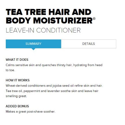 tea tree hair moisturizer