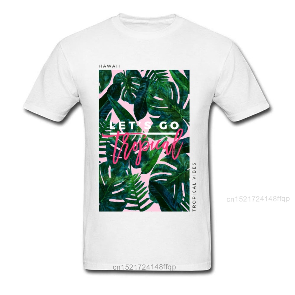 O Neck Lets Go Tropical All Cotton Youth T Shirt Custom Short Sleeve T Shirt Funny Printed Shirts Shopee Singapore