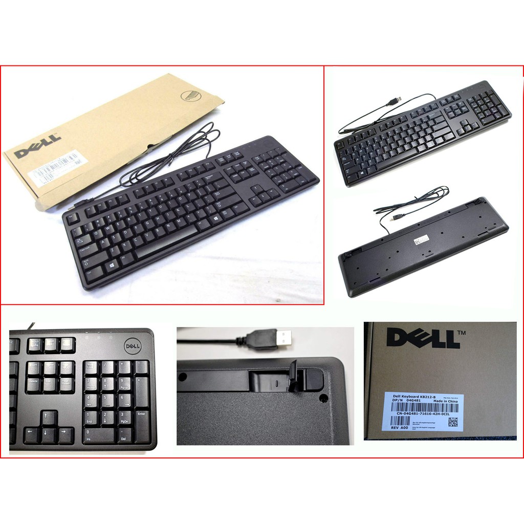 Original Dell Kb212 Kb212 B 04g481 External Usb Wired Slim Keyboard Us English Black 104 Quiet Key Sk 81 Shopee Singapore