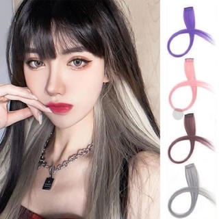 Image of We Flower 55cm Highlight Gradient Color Long Straight Hair Extensions Clip Wig Piece for Women