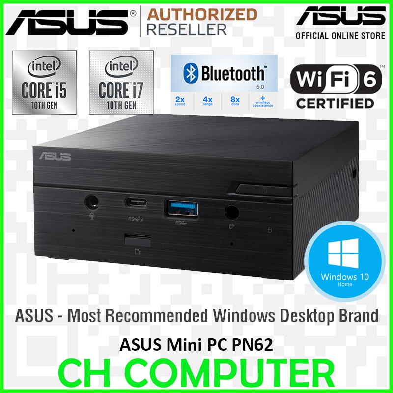 Asus Mini Pc Pn62 Ultracompact Mini Pc With 10th Gen Intel Core Processors Pn62 B5019zt Pn62 0zt Shopee Singapore